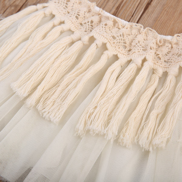 Tassel Tutu Skirt - Peach and Pumpkins
