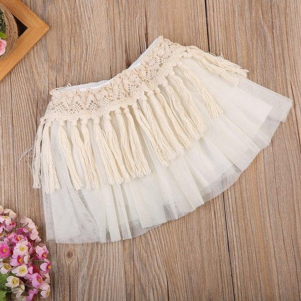 Tassel Tutu Skirt - Peach and Pumpkins