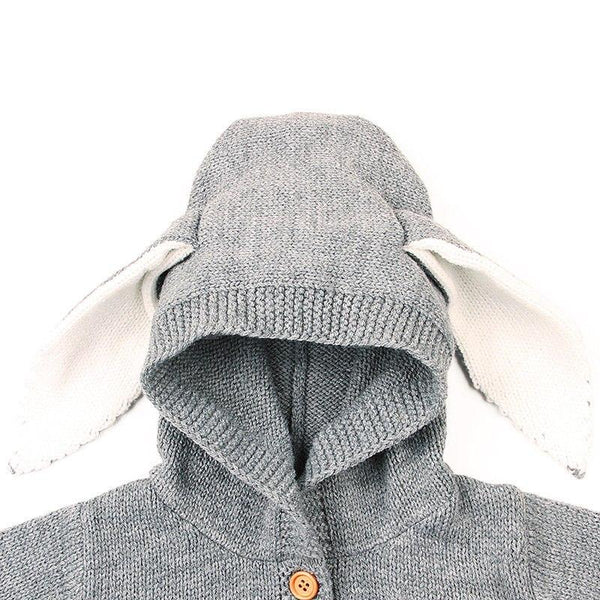 Winter Knitted Sweater with Ears - Peach and Pumpkins