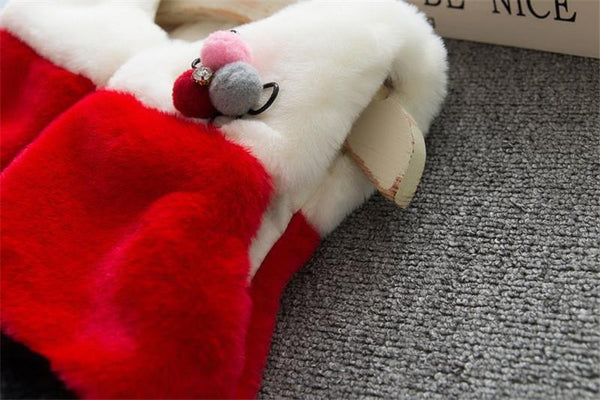 Faux Fur Vest Coat - Peach and Pumpkins