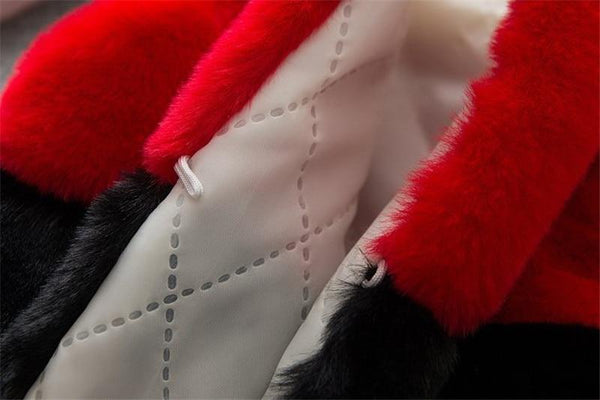 Faux Fur Vest Coat - Peach and Pumpkins