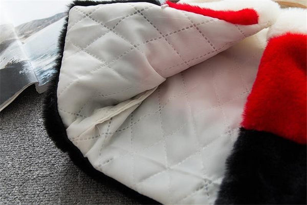 Faux Fur Vest Coat - Peach and Pumpkins