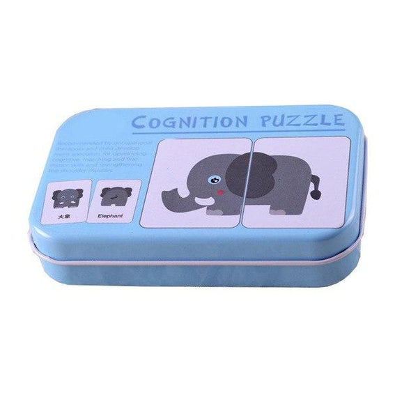 Puzzle Pocket Flash Card - Peach and Pumpkins