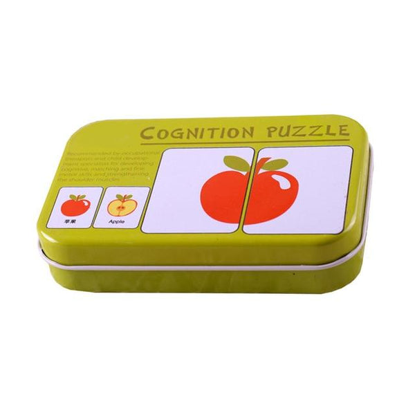 Puzzle Pocket Flash Card - Peach and Pumpkins