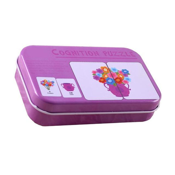 Puzzle Pocket Flash Card - Peach and Pumpkins