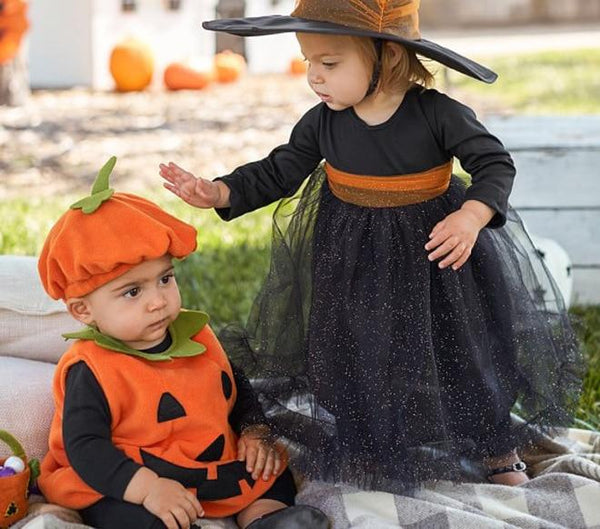 Little Pumpkin + Hat - Peach and Pumpkins