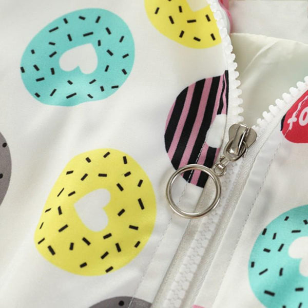 Donut Windbreaker - Peach and Pumpkins