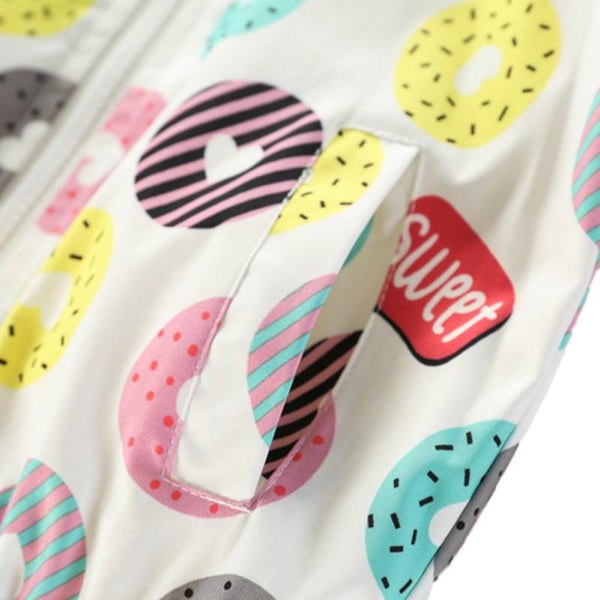 Donut Windbreaker - Peach and Pumpkins