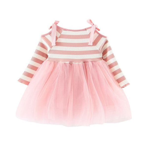 Striped Ballerina Dress - Peach and Pumpkins