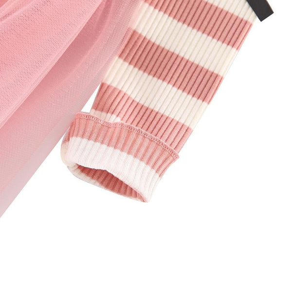 Striped Ballerina Dress - Peach and Pumpkins