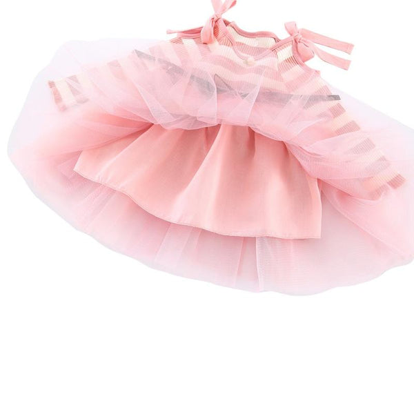 Striped Ballerina Dress - Peach and Pumpkins