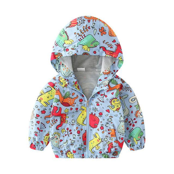 Comical Dino Jacket - Peach and Pumpkins