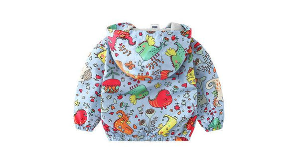 Comical Dino Jacket - Peach and Pumpkins