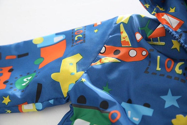 Toy Car Jacket - Peach and Pumpkins