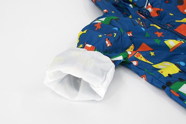 Toy Car Jacket - Peach and Pumpkins