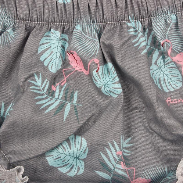 Tropical Flamingo Shorts - Peach and Pumpkins