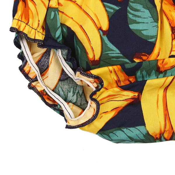 Na-na-na Banana Shorts - Peach and Pumpkins