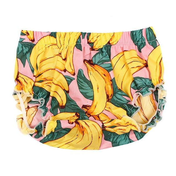 Na-na-na Banana Shorts - Peach and Pumpkins