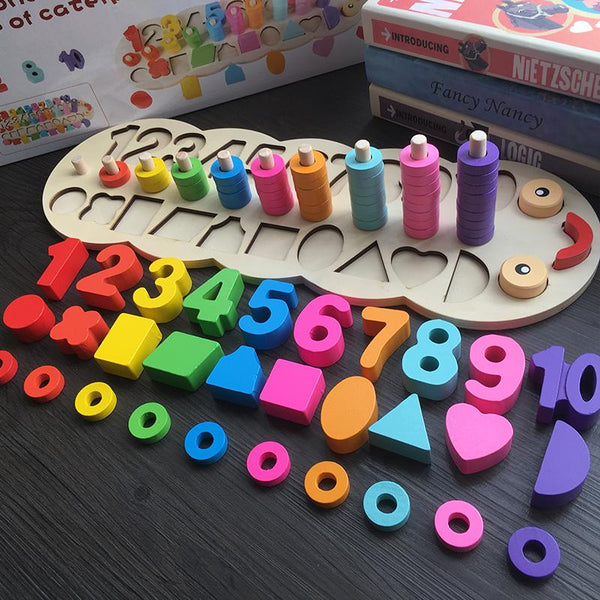 Numbers And Shape Matching Toys - Peach and Pumpkins