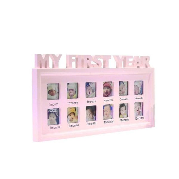 "My First Year' Photo Frame - Peach and Pumpkins