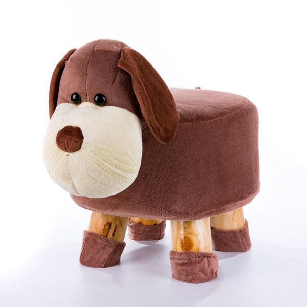 Wooden Animal Farm Stools - Peach and Pumpkins