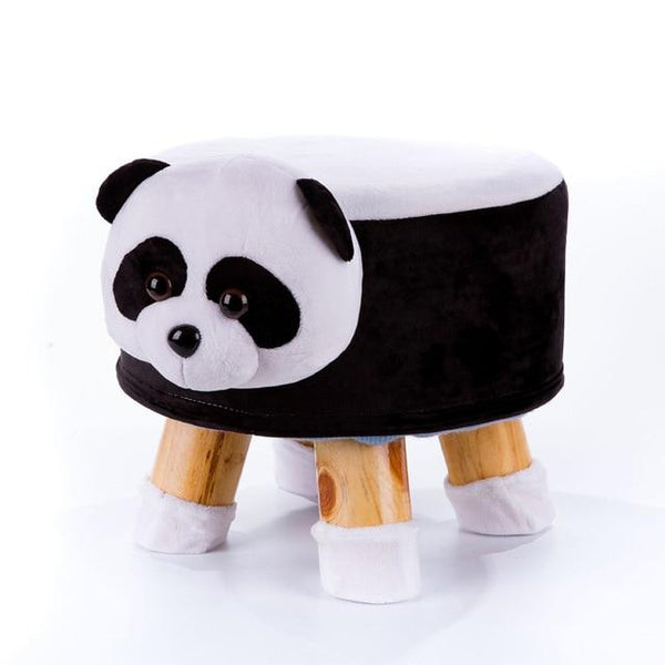 Wooden Animal Farm Stools - Peach and Pumpkins