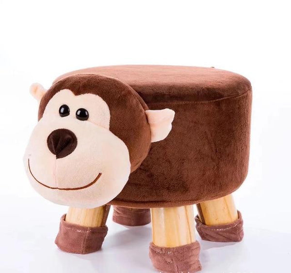 Wooden Animal Farm Stools - Peach and Pumpkins