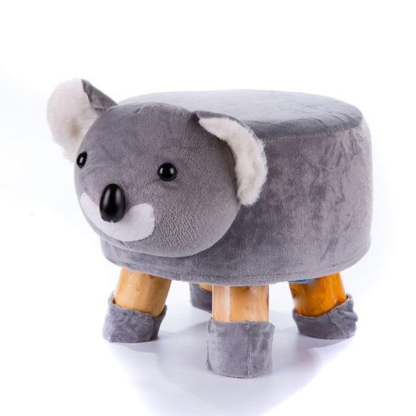 Wooden Animal Farm Stools - Peach and Pumpkins