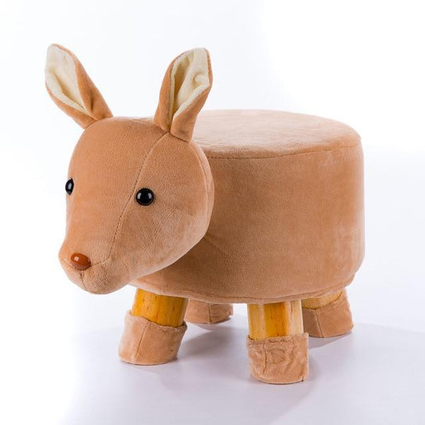 Wooden Animal Farm Stools - Peach and Pumpkins