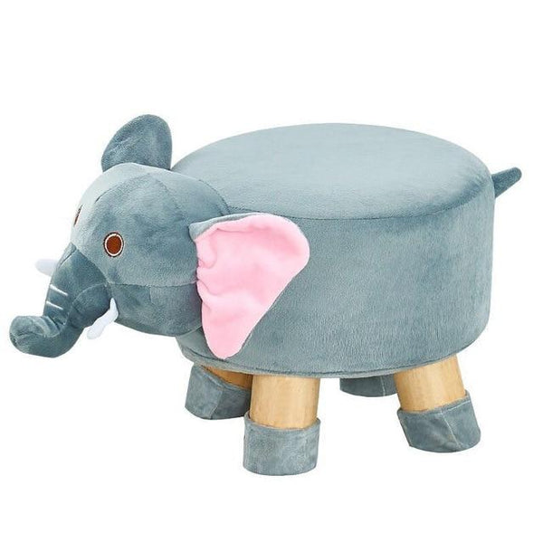 Wooden Animal Farm Stools - Peach and Pumpkins