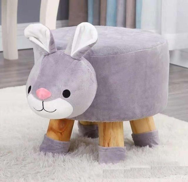 Wooden Animal Farm Stools - Peach and Pumpkins